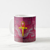 Mug ISIS, ANKH D'OR AVEC RUBE ROUGE DÉesse égyptienne  (Devant gauche)
