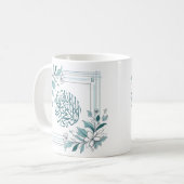 Mug Islam Moderne Floral Arabe Calligraphie Allah (Devant gauche)