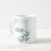 Mug Islam Moderne Floral Arabe Calligraphie Allah (Devant gauche)