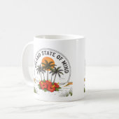 Mug Island State of Mind Vintage Tropical HibiscusIsla (Devant gauche)
