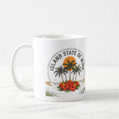 Mug Island State of Mind Vintage Tropical HibiscusIsla (Gauche)
