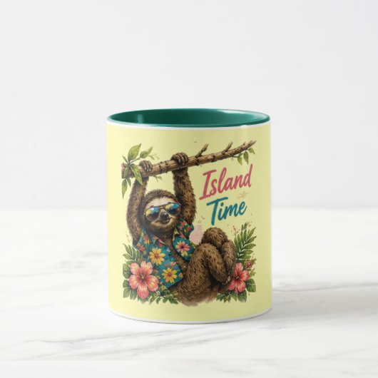 Mug Island Time Sloth Finition Foncée (Centre)