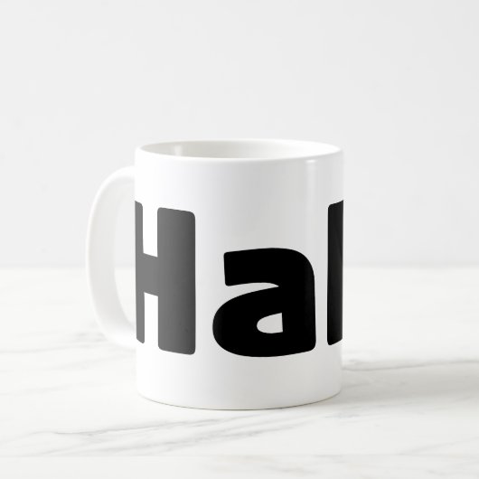 Mug Islandais Halló { Hello ) Íslenska (Devant gauche)
