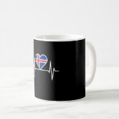 Mug Islande - Islande Drapeau de coeur (Devant droit)