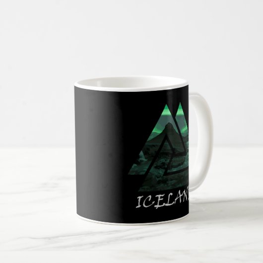 Mug Islande Northern Lights Triangle Nature (Devant droit)