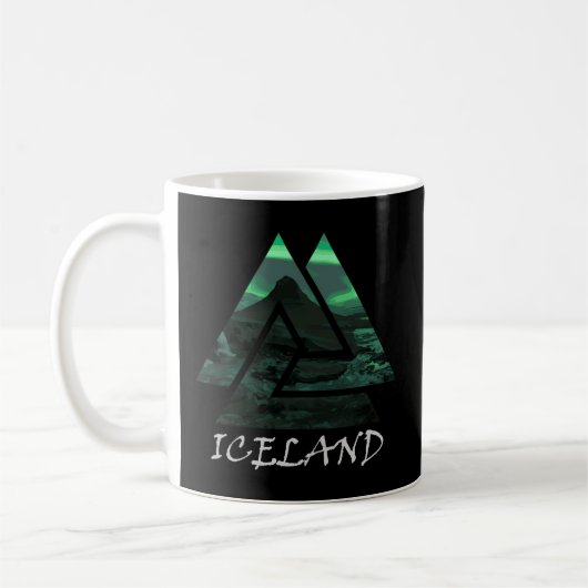 Mug Islande Northern Lights Triangle Nature (Gauche)