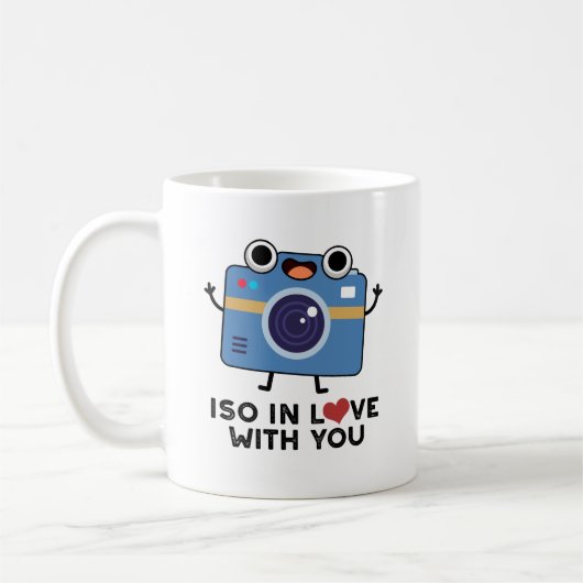Mug ISO En amour avec vous amusant jeu de caméra (Gauche)
