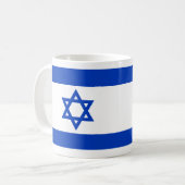 Mug Israël drapeau bleu et blanc moderne patriotique (Devant gauche)