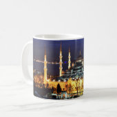 Mug Istanbul Mosquée Bleue Nuit Décor Premium Voyage (Devant gauche)