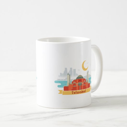 Mug Istanbul Turkiye Souvenir coloré (Devant droit)