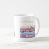 Mug Istanbul Turquie Pastel Voyage Design (Devant droit)