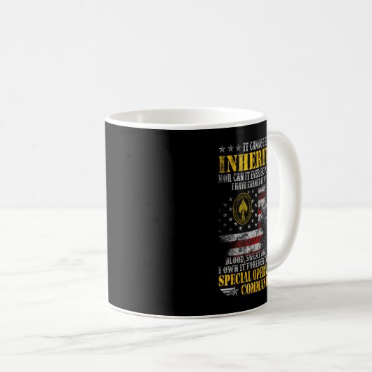 Mug It Cannot Be Inherited Special Operations Command (Devant droit)