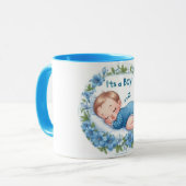 Mug It’s a Boy Baby Shower Sticker (Devant gauche)