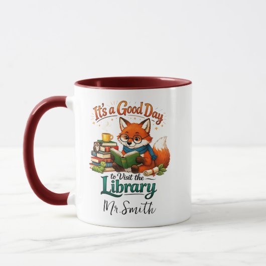 Mug It’s a Good Day to Visit the Library | Personalize (Gauche)