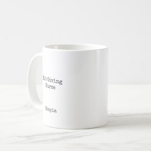 Mug It’s Giving Nurse Personalized  (Devant gauche)