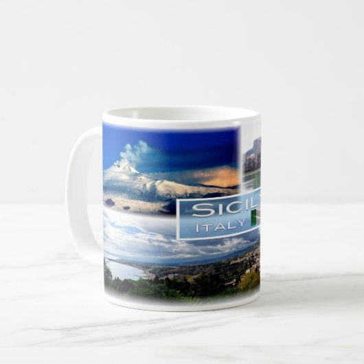Mug IT Sicile - Etna Volcano - Cefalu' - Taormina - (Devant gauche)