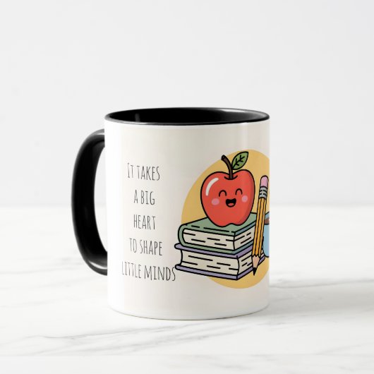 Mug it takes a big heart to help shape little minds (Devant gauche)