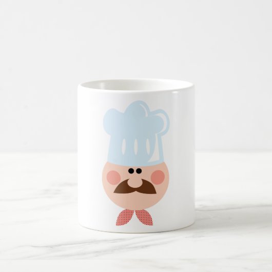 Mug Italian Chef Face with Mustache and Hat (Centre)