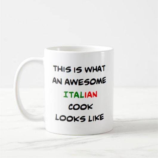 Mug Italian cook, awesome (Gauche)