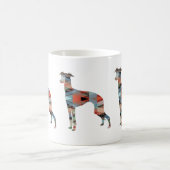 Mug Italian Greyhound Geo Pattern Silhouette - Plaid (Centre)