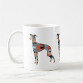 Mug Italian Greyhound Geo Pattern Silhouette - Plaid (Gauche)