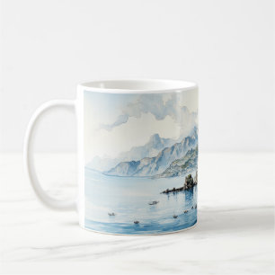 Mug Italie Côte Amalfi Aquarelle Peinture