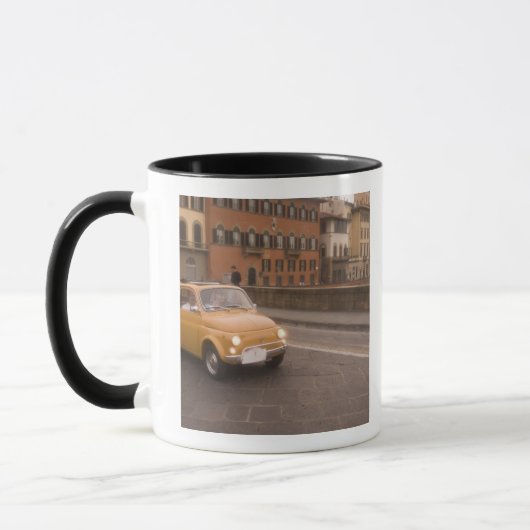 Mug Italie, Florence. Le Rallye Fiat 800 traverse Arno (Gauche)