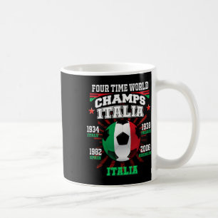 Mug Italie Football avec années de coupe pour les fans