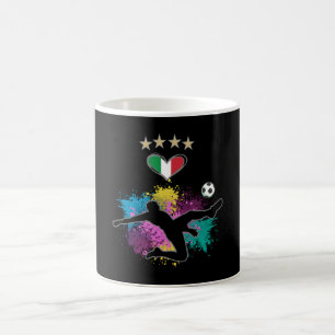 Mug Italie Football Fan Chemise Drapeau de football