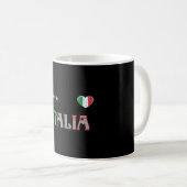 Mug Italie Football Fan Shirt Drapeau (Devant droit)