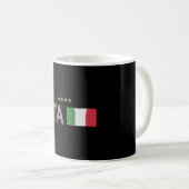 Mug Italie Football Fan Shirt Drapeau (Devant droit)