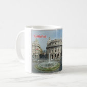 Mug Italie - Ligurie - Gênes - Piazza Ferrari - (Devant gauche)