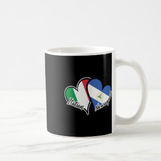 Mug Italie Nicaragua Drapeau Coeur moitié Italien moit