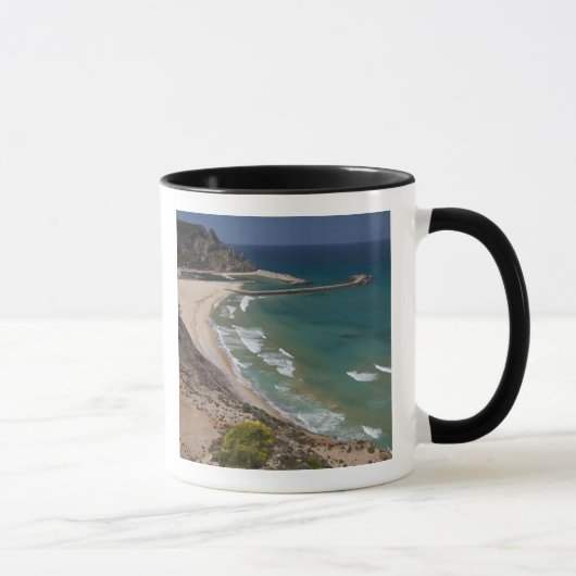 Mug Italie, Sardaigne, Buggerru. Plage de Buggerru et (Droite)