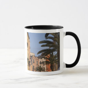 Mug Italie, Sardaigne, Cagliari. Bâtiments et palmier