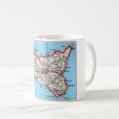 Mug Italie - Sicile - Carte Sicile - (Devant droit)