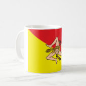 Mug Italie - Sicile - Drapeau Sicile - (Devant gauche)