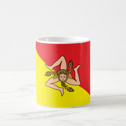 Mug Italie - Sicile - Drapeau Sicile - (Centre)