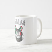 Mug Italie Soccer Chat Mascotte drapeau italien (Devant droit)
