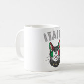 Mug Italie Soccer Chat Mascotte drapeau italien (Devant gauche)