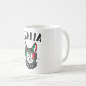 Mug Italie Soccer Chat Mascotte drapeau italien (Devant droit)