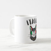 Mug Italie Soccer Chat Mascotte drapeau italien (Devant gauche)