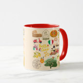 Mug Italie Symboles Amateurs de voyage (Devant droit)