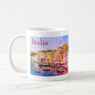 Mug Italie Vintage Pêche Port Voyage Souvenir