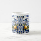 Mug Italien Amalfi bleu carrelage blanc et citrons (Centre)