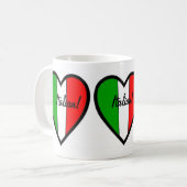 Mug Italien-Drapeau d'Italie-Coeur (Devant gauche)