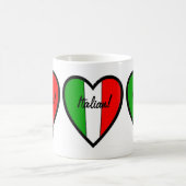 Mug Italien-Drapeau d'Italie-Coeur (Centre)
