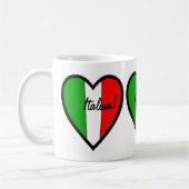 Mug Italien-Drapeau d'Italie-Coeur (Gauche)