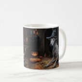 Mug Italien Greyhound Citrouille Halloween effrayant (Devant droit)