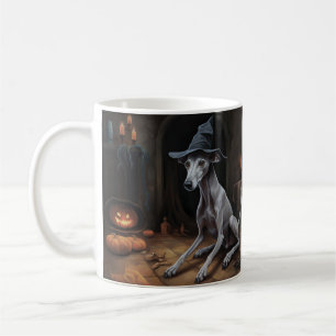 Mug Italien Greyhound Citrouille Halloween effrayant